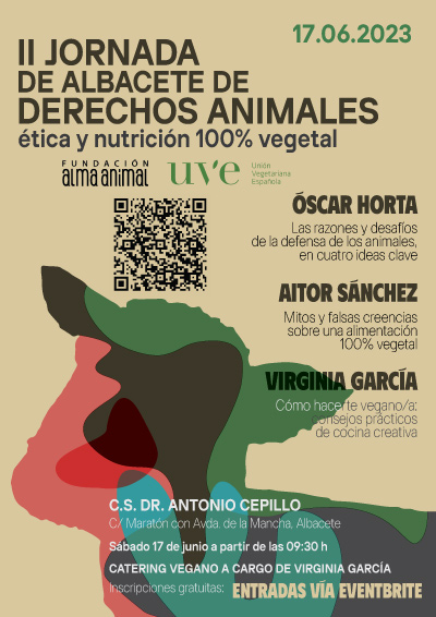 Cartel de la II Jornada de Albacete de Derechos Animales 2023