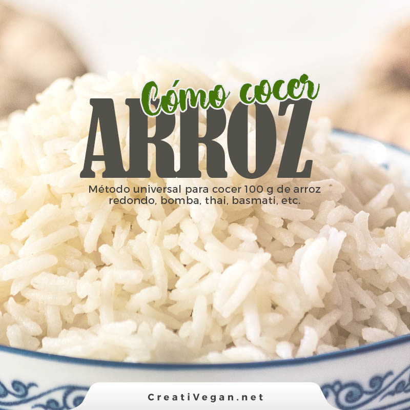 Cómo cocer arroz: método universal para cocer 100 g de arroz bomba, redondo, largo, basmati, thai, etc.