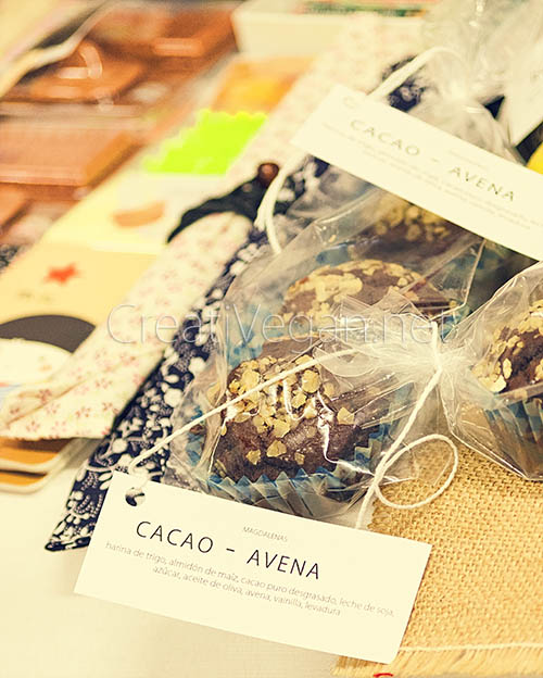 Magdalenas de cacao y avena - CreatiVegan en el Malasaña Market Octubre 2015