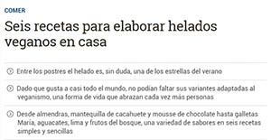 Eldiario - Artículo sobre helados veganos